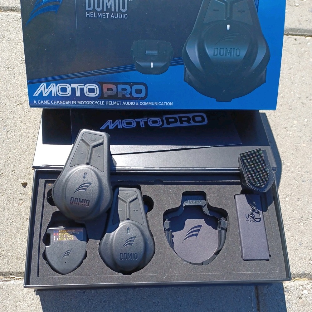 Domio MotoPro Motorcycle Helmet Audio & Communication System UNTESTED